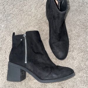 H&M Black Booties with Block Heel